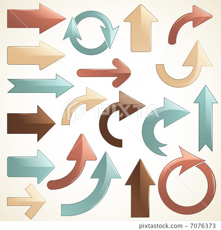 Vector Set of Shiny Arrows Vector Set of Shiny Arrows 7076373