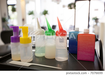 Beauty salon image perm solution applicator photo material 7076699