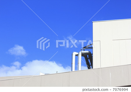 Distribution pipe on the roof of building Distribution pipe on the roof of building 7076994
