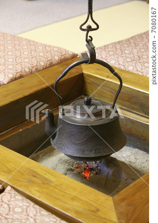 Iron bottle in the hearth 7080167