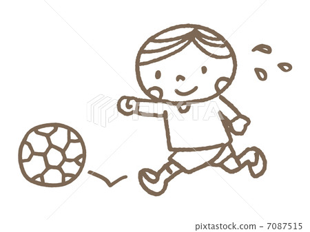 A boy playing soccer 7087515