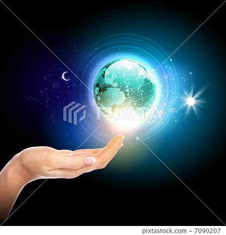 hand touching the earth hand touching the earth 7090207