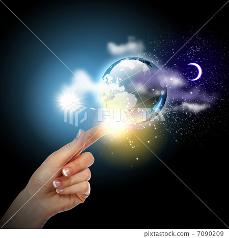 hand touching the earth hand touching the earth 7090209