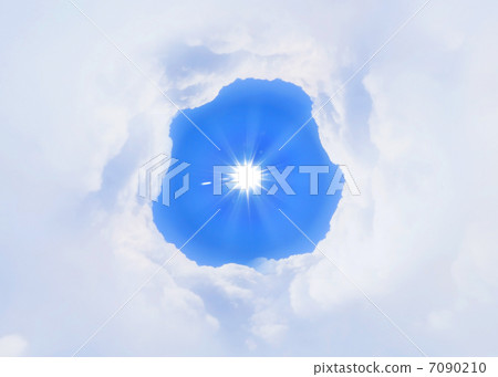 blue sky and sun. blue sky and sun. 7090210