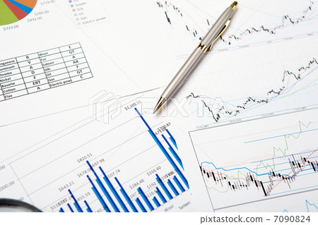 financial charts and graphs 7090824