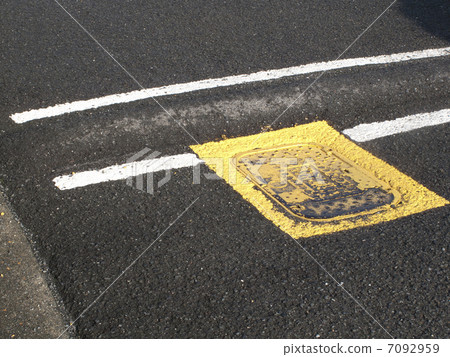 Protrusion for slow down of residential area car 7092959