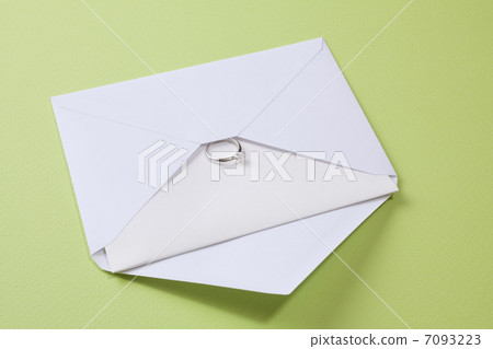 Letters and rings in white envelopes Letters and rings in white envelopes 7093223