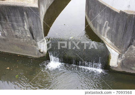 Living canal in residential area 7093568