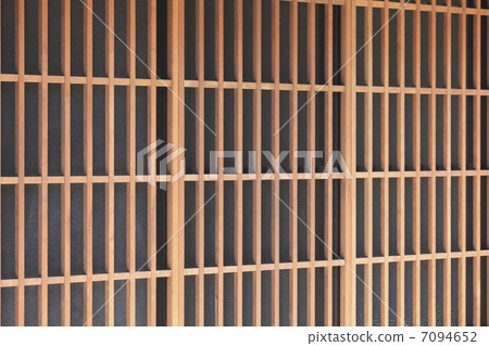 The lattice door of the entrance of a Japanese style house 7094652