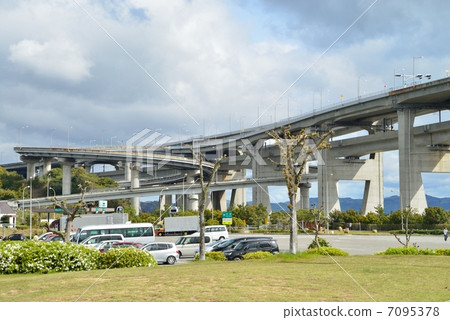 Seto Ohashi Bridge Yoshima spiral lamp way of the fresh green Shooting taken on 21st of April 7095378