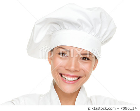 Woman chef, cook or baker portrait isolated Woman chef, cook or baker portrait isolated 7096134