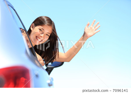 Car woman happy Car woman happy 7096141