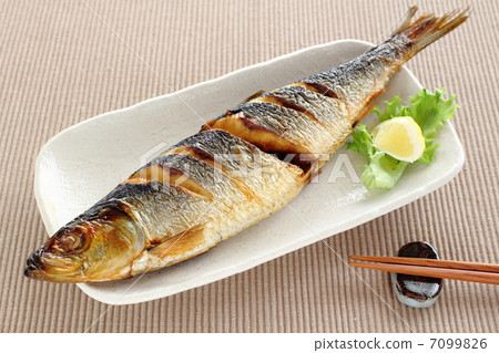 Herring salted with salt Herring salted with salt 7099826