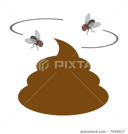 Flies gathered in unhappiness 7099917