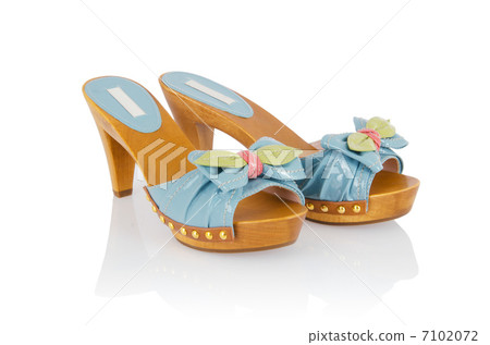 Nice woman shoes isolated on white Nice woman shoes isolated on white 7102072