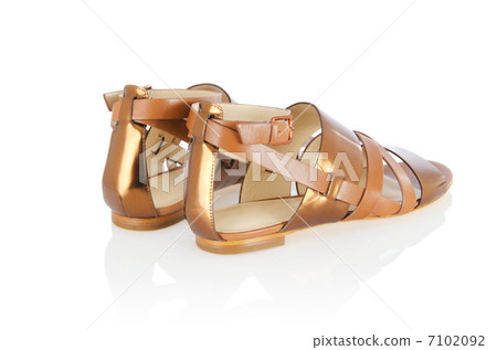 Woman sandals isolated on the white Woman sandals isolated on the white 7102092