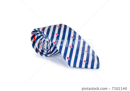 Elegant silk male tie ( necktie ) on white 7102140