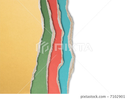 torn color cardboard edges isolated on white 7102901