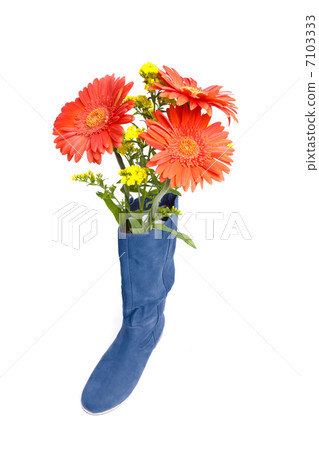 Dark blue boot and flowers Dark blue boot and flowers 7103333