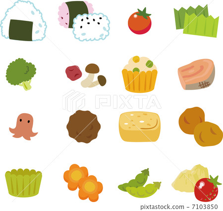 Bento rice balls and side dishes 7103850