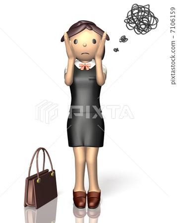 3D rendered image depicting worries 7106159