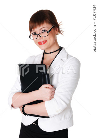 charming brunette business woman charming brunette business woman 7107434