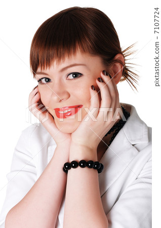 charming brunette business woman charming brunette business woman 7107724