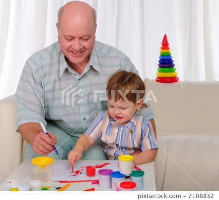Grandfather and his grandson Grandfather and his grandson 7108832