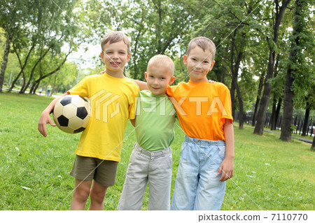 Three boys in the park Three boys in the park 7110770