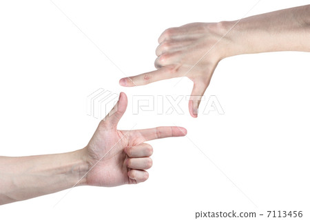 adult man hands framing something adult man hands framing something 7113456