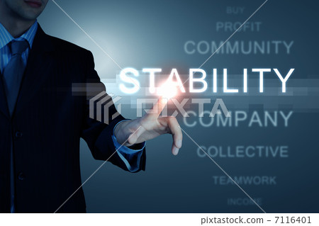 Business man touching display 7116401