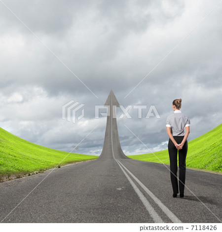 Concept of the road to success 7118426