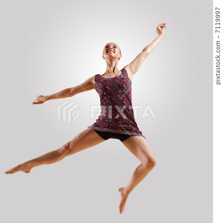 Girl in color dress dancing Girl in color dress dancing 7119997