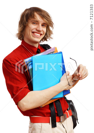 Happy student with books 7121383