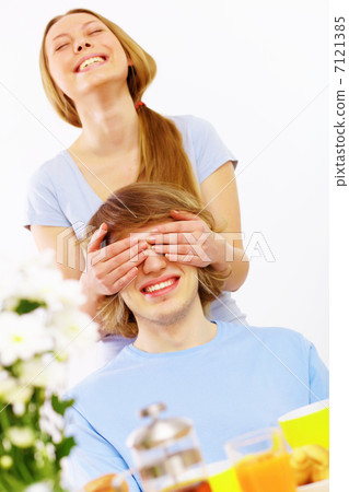 Young couple at home together Young couple at home together 7121385