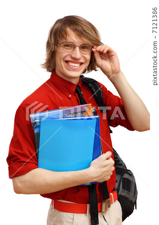Happy student with books 7121386