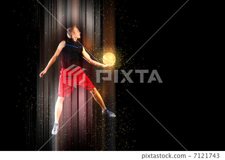 Basketball player with a ball Basketball player with a ball 7121743