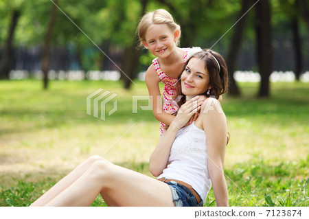 Mother and daughter in the park 7123874