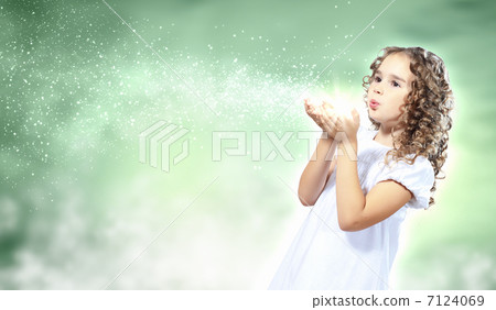 Child with magic light 7124069