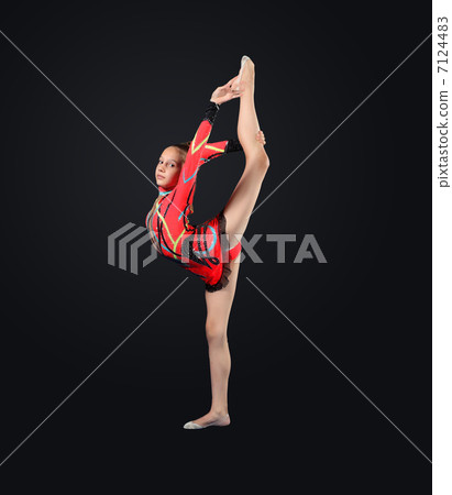 Young woman in gymnast suit posing 7124483
