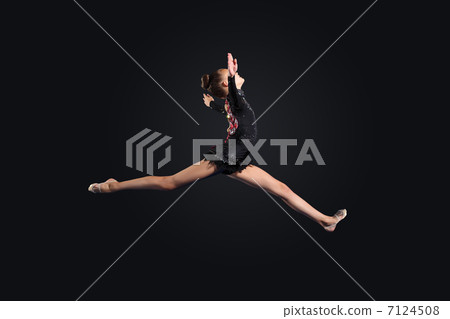 Young woman in gymnast suit posing Young woman in gymnast suit posing 7124508