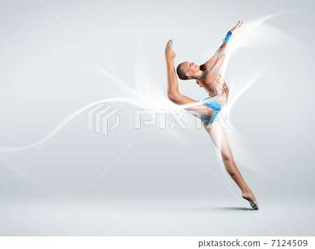 Young woman in gymnast suit posing Young woman in gymnast suit posing 7124509