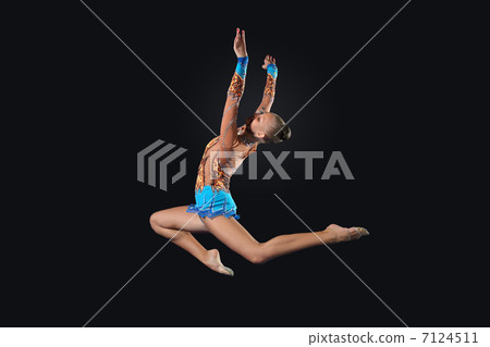 Young woman in gymnast suit posing Young woman in gymnast suit posing 7124511