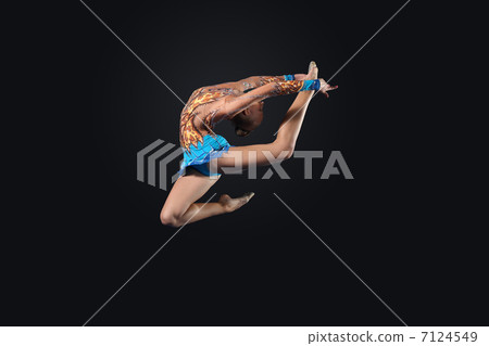Young woman in gymnast suit posing Young woman in gymnast suit posing 7124549