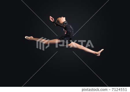 Young woman in gymnast suit posing Young woman in gymnast suit posing 7124551