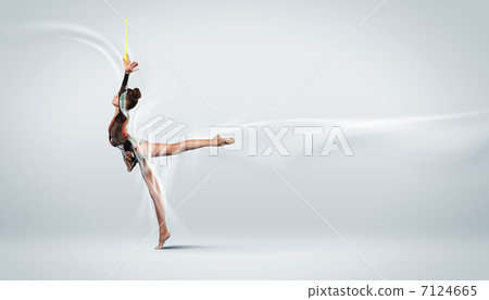 Young woman in gymnast suit posing Young woman in gymnast suit posing 7124665