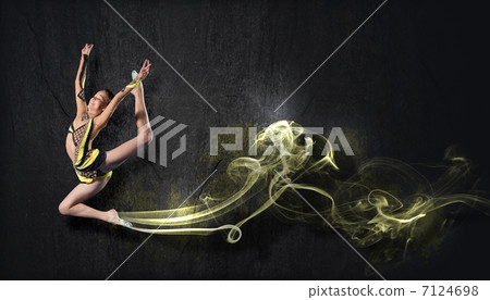 Young woman in gymnast suit posing Young woman in gymnast suit posing 7124698