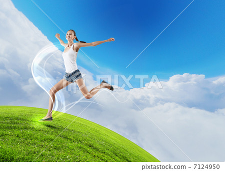 Modern style dancer posing 7124950