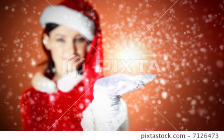Portrait of girl wearing santa claus clothes 7126473