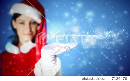 Portrait of girl wearing santa claus clothes Portrait of girl wearing santa claus clothes 7126478